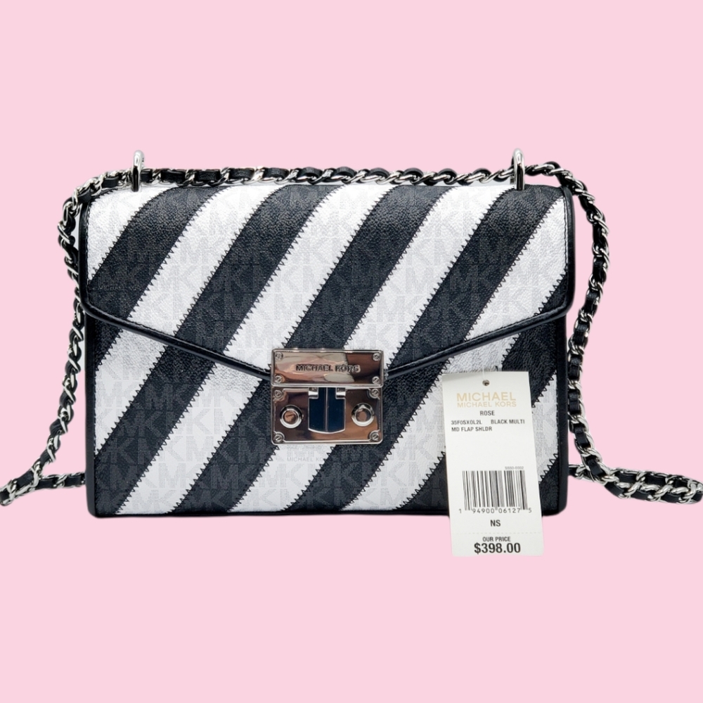 Michael kors Black & white Medium Crossbody bag